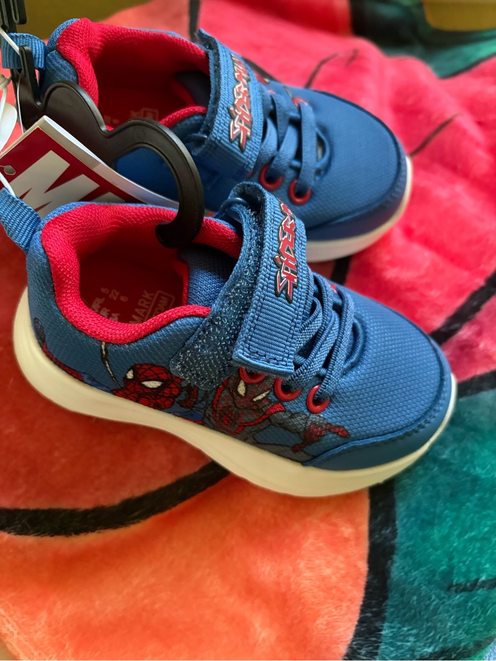 NWT Primark Kids Blue and Red Spider-Man Sneakers size 6